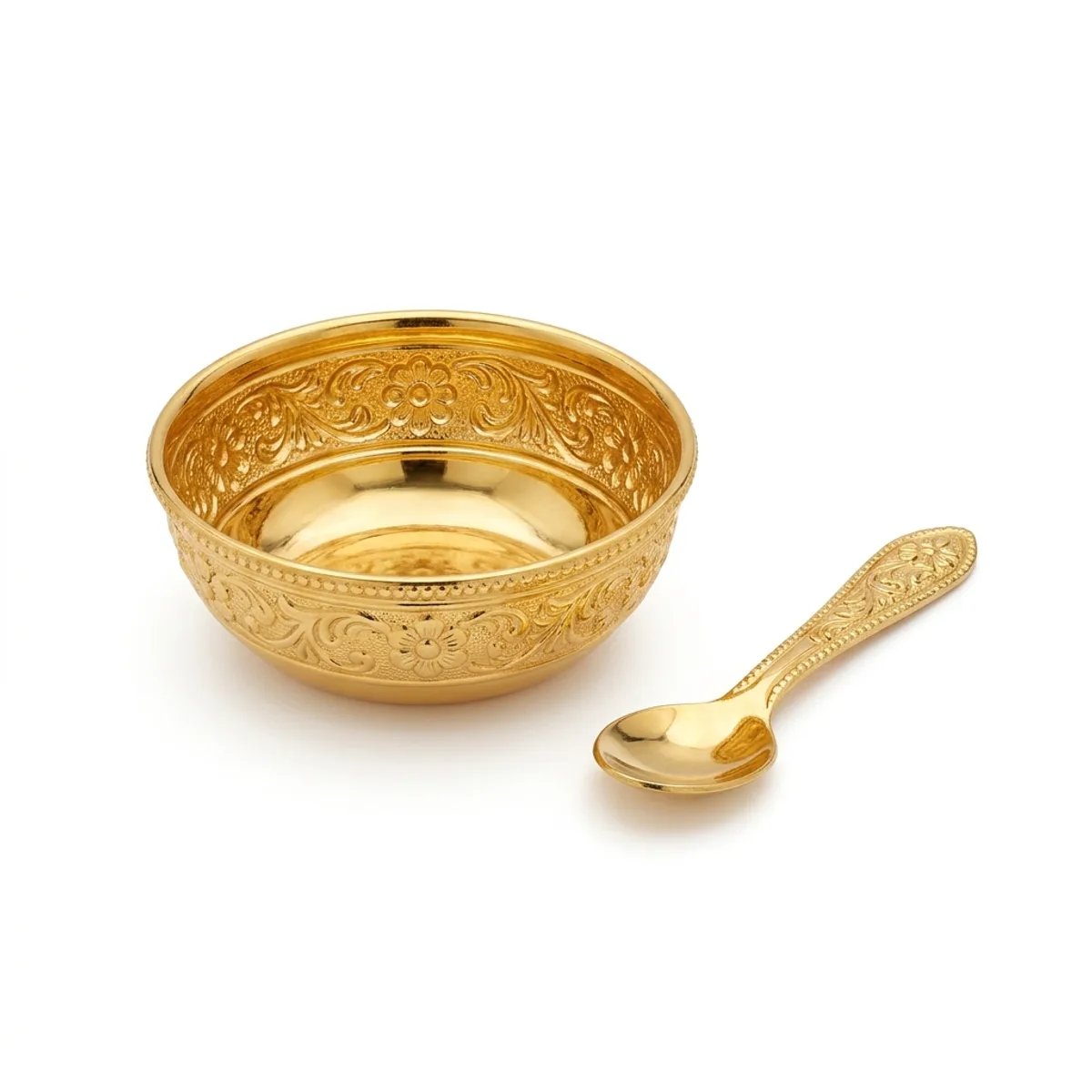 Gold Katori Spoon Set — 22K, 5 g — 5 g 22K · 916