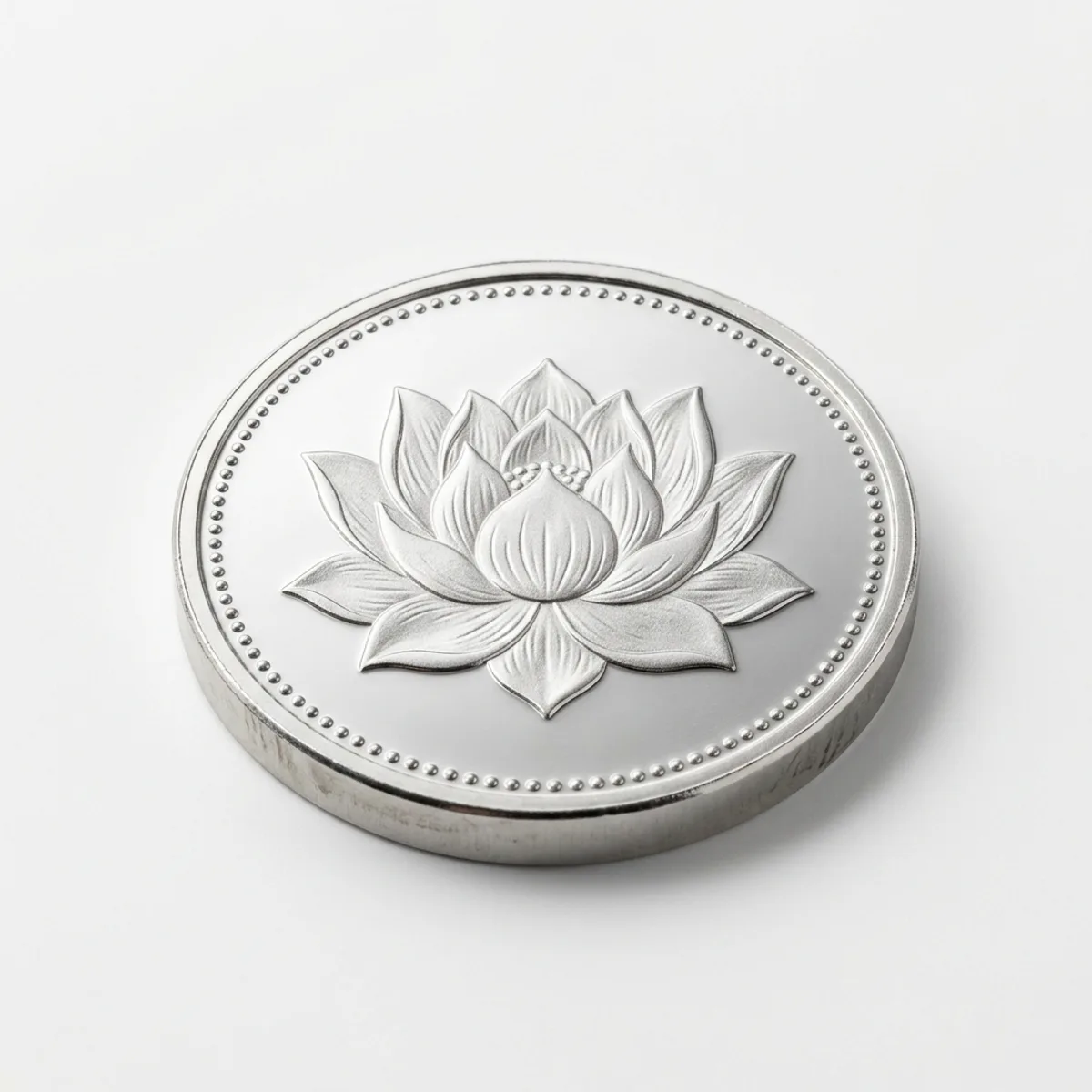 10 g Silver Coin — Wedding Lotus — 10 g 999 Silver