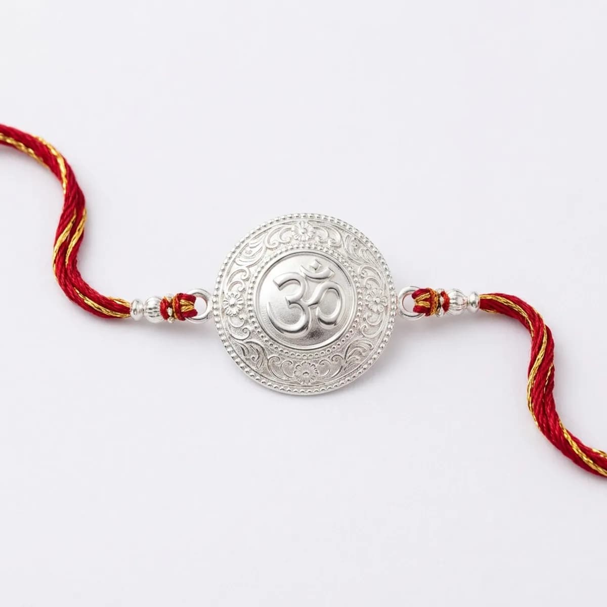 Silver Rakhi — Om, 1.25 g — 1.25 g 999 Silver