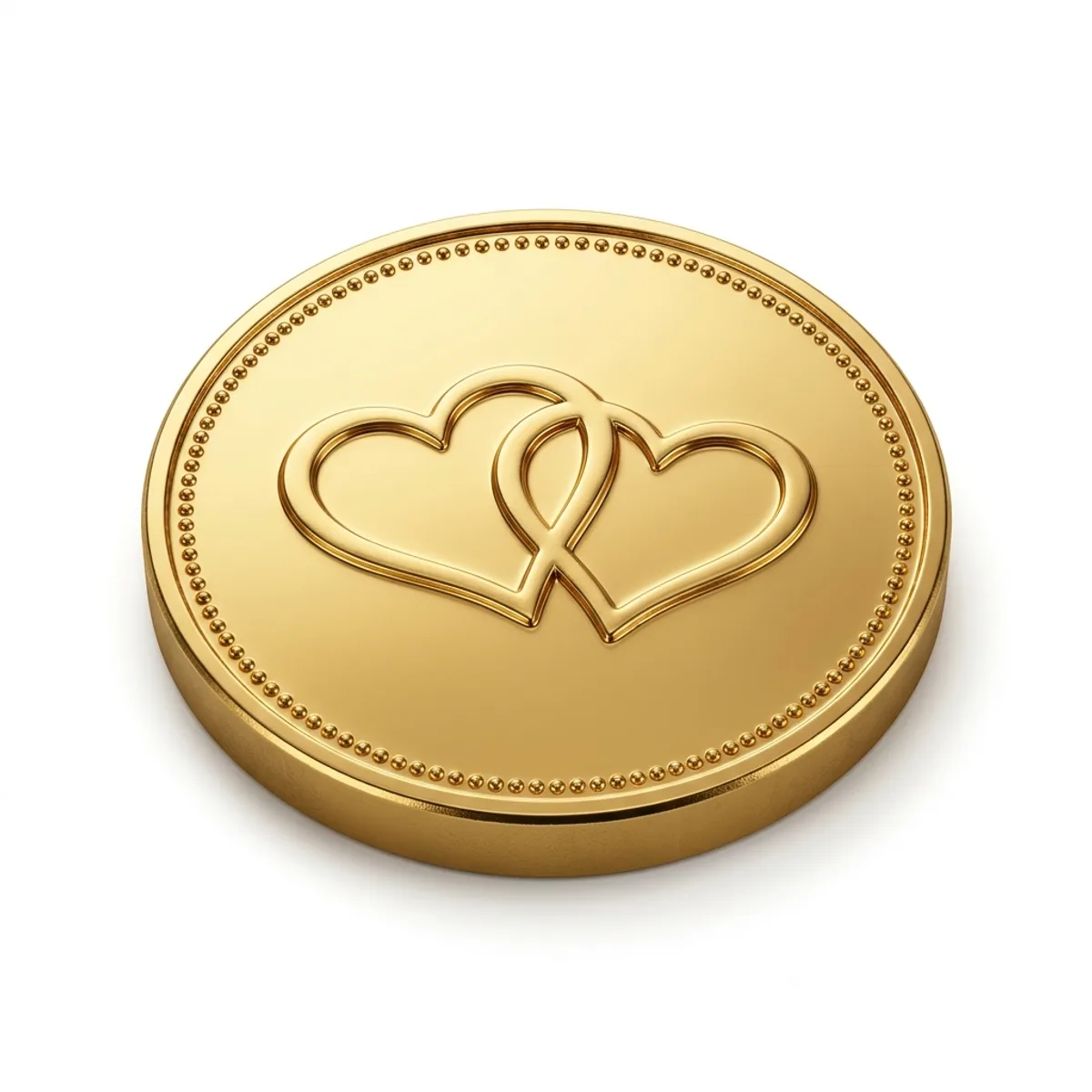 Two Hearts Return Gift Coin — 500 mg 24K · 999